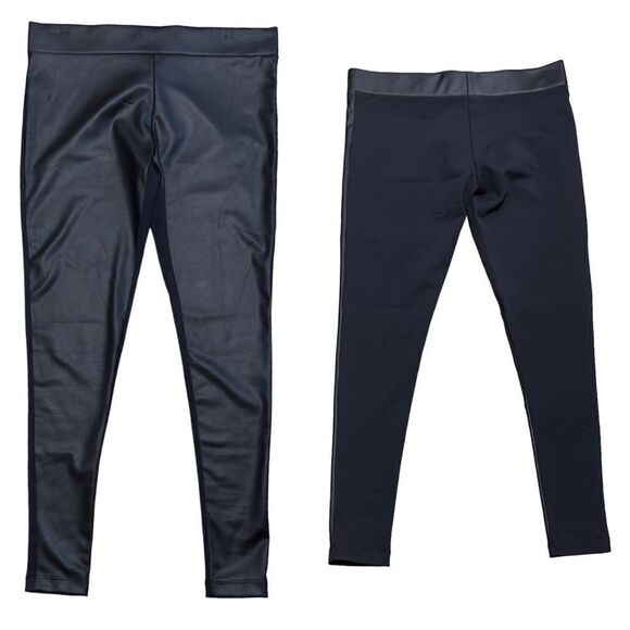 Matty M Black Shiny Front Leggings XLARGE - Picture 1 of 11